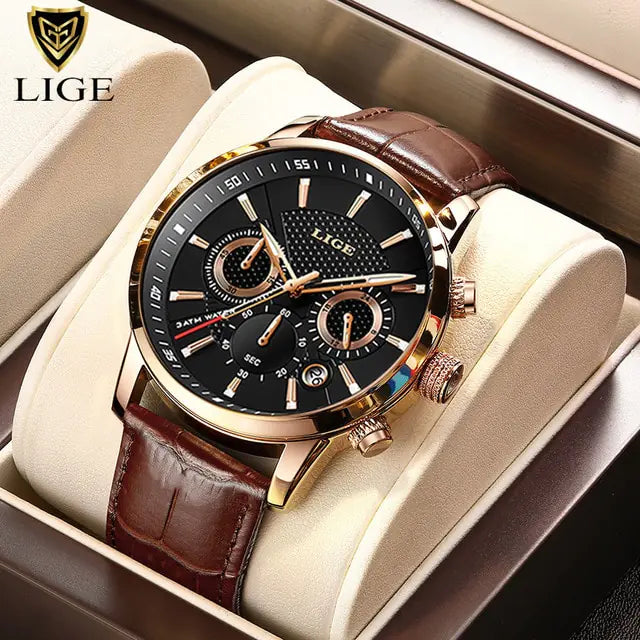 Luxury Leather Casual Quartz