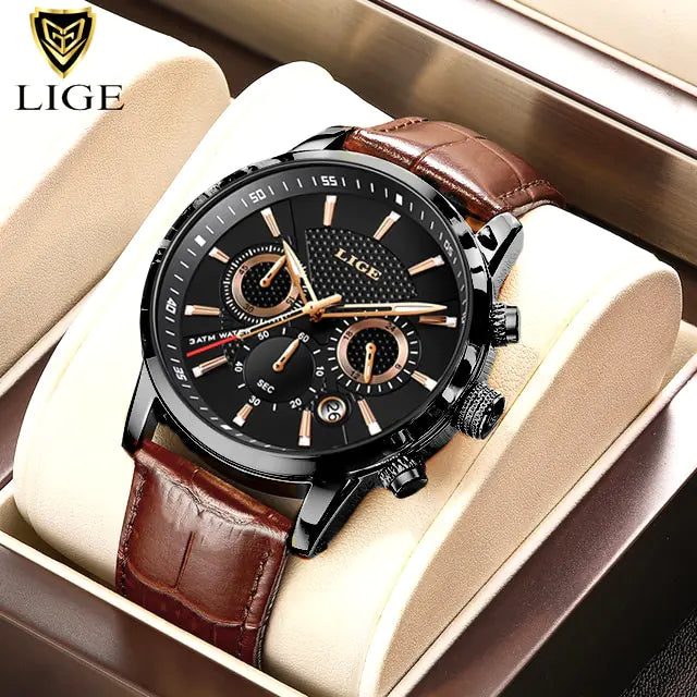 Luxury Leather Casual Quartz