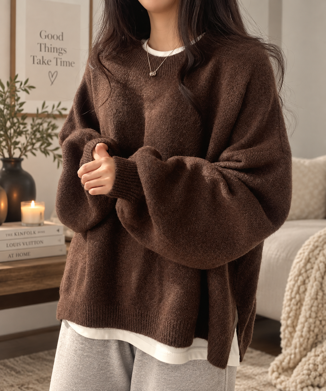 Relaxed-Fit Cozy Knit Sweater