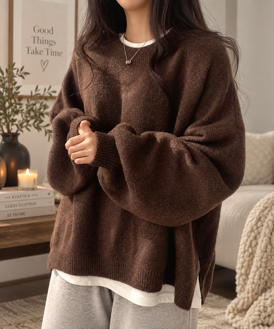 Relaxed-Fit Cozy Knit Sweater