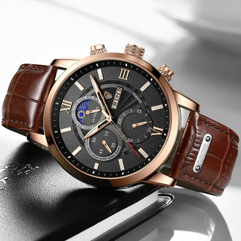 Luxury Leather Casual Quartz