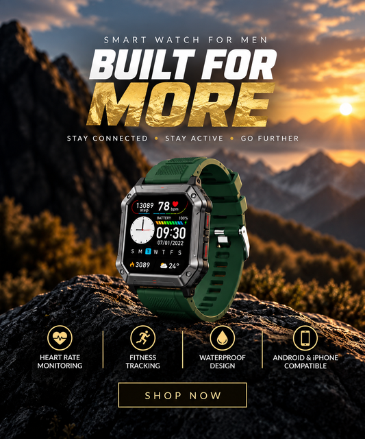 Men’s Rugged Smart Fitness Watch