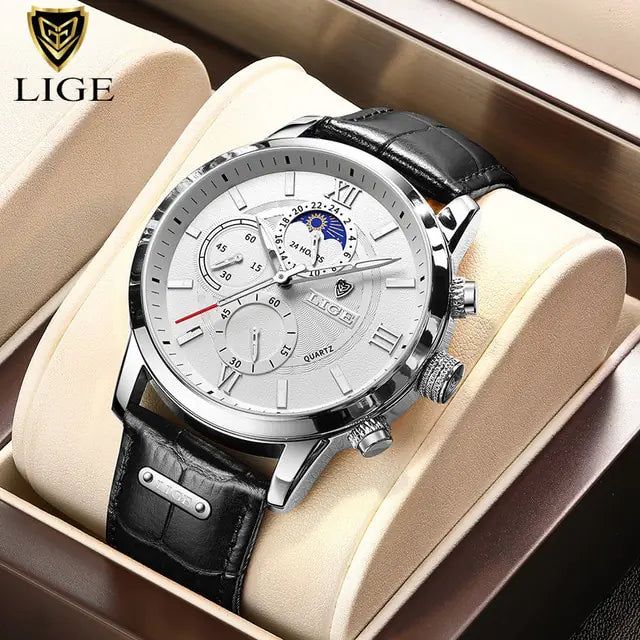 Luxury Leather Casual Quartz