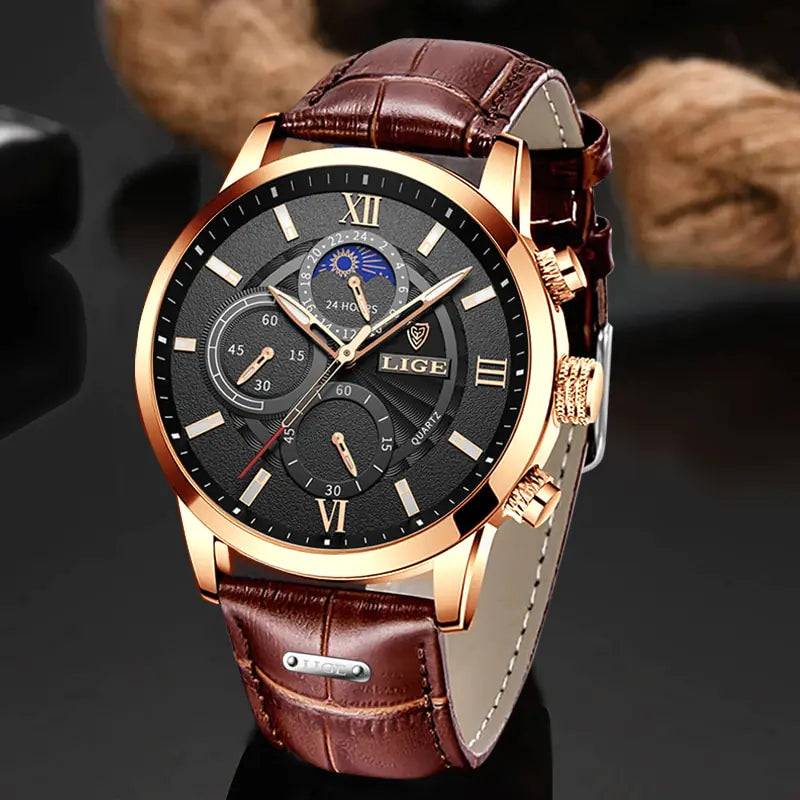 Luxury Leather Casual Quartz